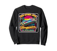 Harmonica rétro pour Hommes, Femmes, Enfants, Coucher de Soleil Meme Sweatshirt