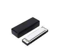 Harmonicas Harmonica À 10 Trous Pour Débutants Pratique En Auto-apprentissage Instrument D'initiation(Silver)