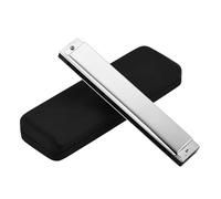 Harmonicas Harmonica Diatonique En Do À 24 Trous Un Instrument Professionnel Pour Adultes(Silver)