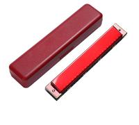Harmonicas Harmonica Polyphonique 24 Trous Clé En Do Instrument D'auto-apprentissage Pour Débutants(Red)