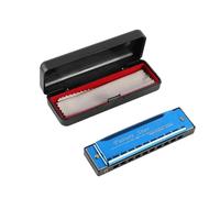 Harmonicas L'harmonica À 10 Trous Est Un Instrument Idéal Pour Les Débutants Qui Souhaitent Apprendre Et Jouer(Blue)