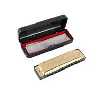 Harmonicas L'harmonica À 10 Trous Est Un Instrument Idéal Pour Les Débutants Qui Souhaitent Apprendre Et Jouer(Gold)