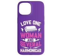Harmoniciste Citation Love One Woman and Several Harmonicas Coque pour iPhone 15