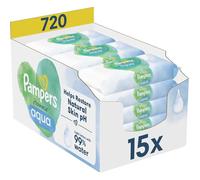 Harmonie Aqua,720 Lingettes pour Bébé (15x48),Sans Platisque,Certifié OEKO-TEX,Protection De La Peau Délicate