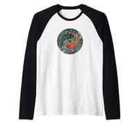 Harmonie Artistique Japonaise Yin Yang Koi Fish Manche Raglan