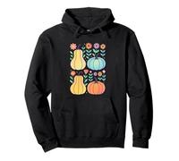 Harmonie des citrouilles et des Fleurs de la récolte d'automne Sweat à Capuche