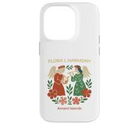 Harmonie Florale avec Ange et Fleur Coque pour iPhone 14 Pro