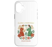 Harmonie Florale avec Ange et Fleur Coque pour iPhone 16 Plus
