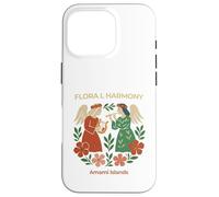 Harmonie Florale avec Ange et Fleur Coque pour iPhone 16 Pro