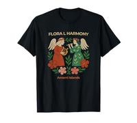 Harmonie florale avec ange et fleur T-Shirt