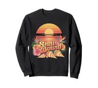 Harmonie Florale de Coucher de Soleil Tropical relié à la Coquille Sweatshirt