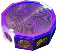 Harmoniseur d'énergie à bobine, oscillateur multi-ondes, disque polarisant avec lumière et son apaisants for la méditation, équilibrage des chakras, décoration de la maison