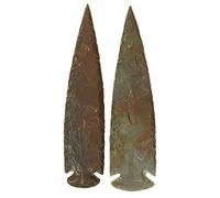 Harmonize Reiki Healing Crystal Set de 2 Pierre d'Agate Pointe de Lance Naturelle Pointe de Flèche Faite à la Main