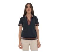 Harmont & Blaine - Polo en piqué de coton - Femme - Tops - Bleu - Taille: 44 FR