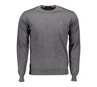 Harmont & Blaine - Pull en Laine Gris- Manches Longues- Col Rond- Logo - Homme - Pulls - Gris - Taille: 2XL