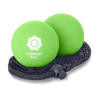Harmony Ball boule fascia 6,3 cm en caoutchouc naturel (set 2 + filet) - souple, qualité premium pour auto-massage & points trigger - idéal dos, nuque, pieds, yoga & pilates
