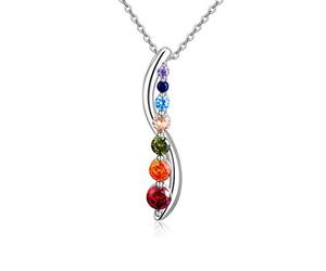 HARMONY BOLA 925 Sterling Silver Chakra Collier Yoga Pendentif Chakra Colliers Cristaux De Guérison Pendentif Bijoux Cadeaux pour Femmes