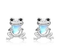HARMONY BOLA Boucles d'oreilles en argent sterling 925 avec motif vache/lapin/tigre, motif chat/raton laveur, cadeau de fête des mères pour femme, Argent sterling, Pas de pierre précieuse