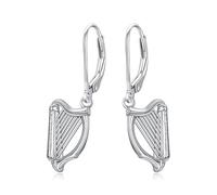 HARMONY BOLA Boucles d'oreilles pendantes en argent sterling 925 pour les amateurs de musique, anniversaire, Noël pour femme, taille unique, Argent sterling, Pas de gemme