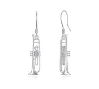 HARMONY BOLA Boucles d'oreilles pendantes en argent sterling 925 pour les amateurs de musique, anniversaire, Noël pour femme, taille unique, Argent sterling, Pas de gemme