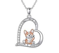 HARMONY BOLA Collier animal en argent sterling 925 - Vache lapin chat requin dragon pendentif animal bijoux cadeau d'anniversaire pour femme, taille unique, Argent sterling, Zircon