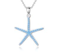 HARMONY BOLA Collier étoile de mer en argent sterling 925 avec pendentif étoile de mer, cadeau d'anniversaire et de Noël pour femme