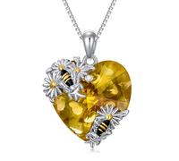 HARMONY BOLA Collier libellule en argent sterling avec pendentif celtique - Cadeau d'anniversaire pour femme, Argent sterling, Quartz