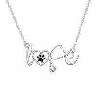 HARMONY BOLA Collier stéthoscope en argent sterling 925 avec pendentif stéthoscope pour étudiants, infirmières, médecins, pour fêtes ou vacances, Argent sterling, Pas de pierre précieuse
