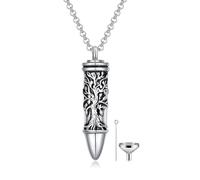 HARMONY BOLA Collier Urne Arbre De Vie Pour Cendres En Argent Sterling Pendentif Urne Arbre De Vie Bijoux De Crémation Pour Hommes Femmes Cadeaux Souvenirs
