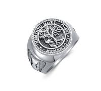 Harmony Bola Memento Mori Bague en argent sterling 925 tête de mort gothique Memento Vivere, amulette, bijoux homme, Argent sterling