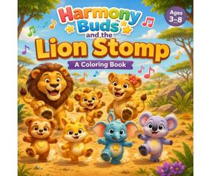 Harmony Buds and the Lion Stomp: A Fun Safari Coloring Book for Kids Ages 3-8