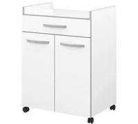Harmony Desserte De Cuisine L 60cm - Blanc Mat Blanc