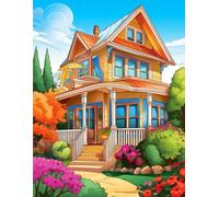 Harmony Garden - 500 pages talking about gardens houses and flowers coloring book for kids and adults.: Artistic relaxation for peaceful moments at home.