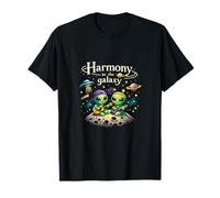 Harmony in The Galaxy Cute UFO Alien, Jeu de Mots pour Guitare T-Shirt