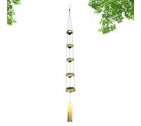 Harmony Tone Wind Chime - Melodic Sound Maker, 8.46 inches Hanging Chimes with Five Bells, Garden Decor Accent, Sound Ornament, Calming Atmosphere Enhancer for Stress Relief Ambient Listening