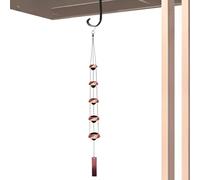 Harmony Tone Wind Chime - Melodic Sound Maker, 8.46 inches Hanging Chimes with Five Bells, Garden Decor Accent, Sound Ornament, Calming Atmosphere Enhancer for Stress Relief Ambient Listening