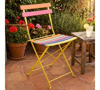 Harms Chaise De Jardin Pliable Bistro En Fer Multicolore H 77,5 Cm