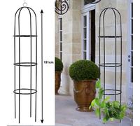 Harms Rank-Obelisk Vert 191 cm Métal 40 x 191 cm Gitter Spalier Kletterhilfe