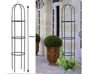 Harms Rank-Obelisk Vert 191 cm Métal 40 x 191 cm Gitter Spalier Kletterhilfe