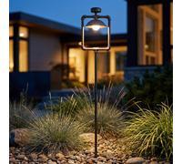 Harms Solarleuchte Extérieure Stecklampe Antik Noir Erdspieß LED 158 cm