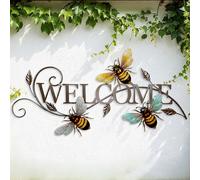 Panneau mural Bienvenue Jardin Porte d'entrée Décoration Abeilles Design