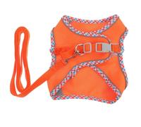 Harnais Ajustable pour Chien et Chat, Léger, Réutilisable, Orange | Polyester Résistant, Usage Quotidien et Extérieur, Buste 30 à 48cm, Col 30 à 42cm