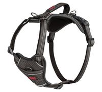 Harnais pour Chien HALTI Anatomy avec poignée - Offre à Votre Chien Une liberté de Mouvement pour Une Promenade Confortable. 3 Points d’Attache, Réglable et Réfléchissante (Taille XL, Gris)