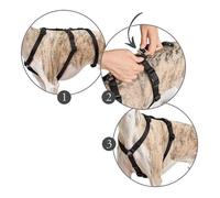 Hunter modèle Vario Rapid Harnais de sécurité Anti-Panique pour Chiens anxieux. en Nylon Souple et résistant aux déchirures