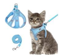 Harnais Anti-évasion pour Animaux de Compagnie + Corde de Traction, Sangle réglable Anti-évasion avec Bandes réfléchissantes, sûre et Confortable la Nuit, Convient pour Chats et Chiens, avec Cloche