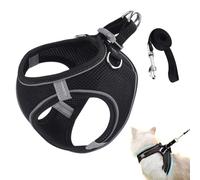 Harnais anti-évasion pour chat - Harnais et laisse en réfléchissante douce | Collier pour animaux de compagnie de petite, moyenne et grande taille pour la randonnée, le sac à dos