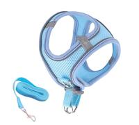 Harnais anti-fugue pour chat | Gilet en maille souple avec bandes de sécurité réfléchissantes - Collier pour chiots et animaux de petite, moyenne et grande taille - Sac à dos de voyage et randonnée en