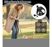 Harnais Anti-Fugue pour Chat | Set Harnais Et Laisse pour Chat | pour Randonnée Camping Dressage Extérieur Taille S M L