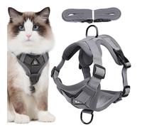 Harnais anti-fugue pour chat souple réglable anti-fuite réfléchissant