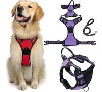 Harnais Anti-Traction Fellstern avec Corde De Traction, Réfléchissant Le Chien for Les Chiens sans étranglement, Contrôle sans Tête - for Les Chiens De Grande Taille Et(Purple,M)
